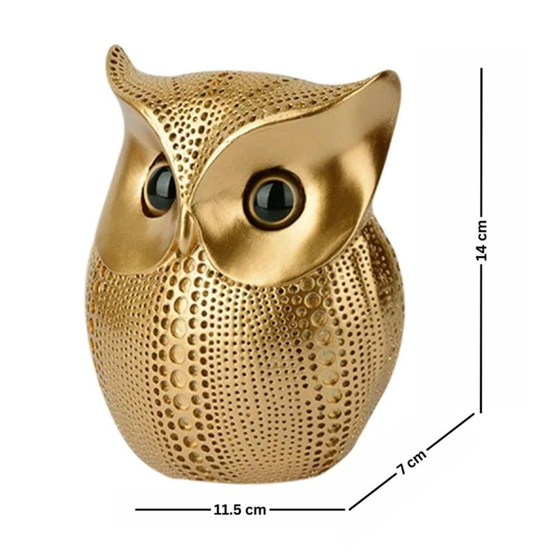 Gold Resin Owl Animal Ornament Home Decoration